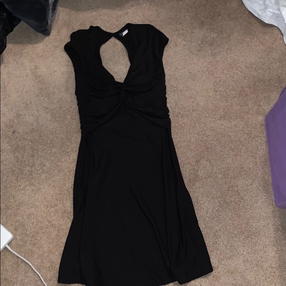 black mini dress